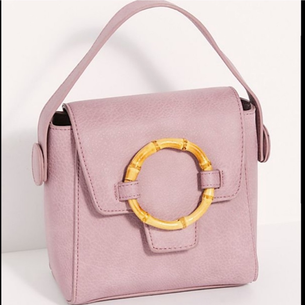 Free People Carrie Lilac Bamboo Circle crossbody